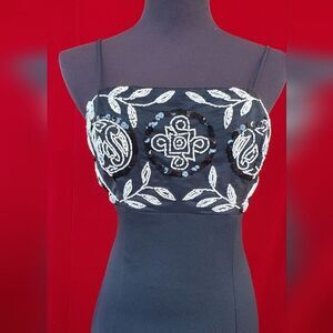 90s beaded evening dress